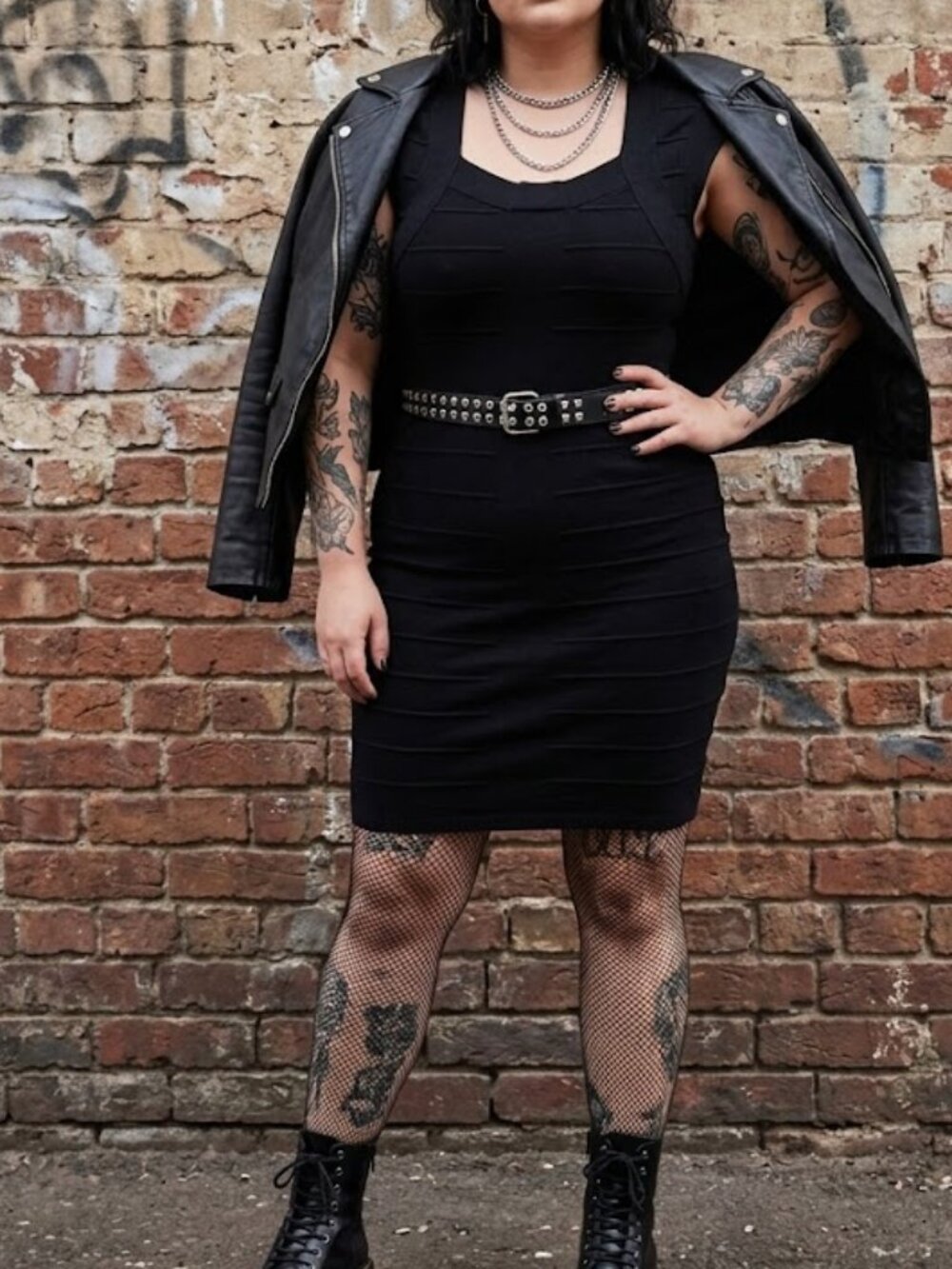 Nicki Minaj Black Bandage Bodycon Dress Ribbed Cap Sleeve M